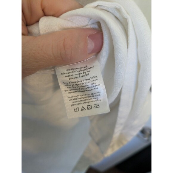 ONIA Linen Air Linen Button Down Maxi DressMaxi White Size Medium - Picture 8 of 11